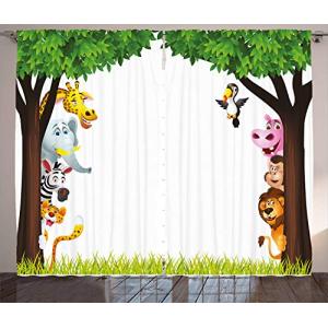 ABAKUHAUS Dibujos Animados Cortinas, Amistoso árboles de la…