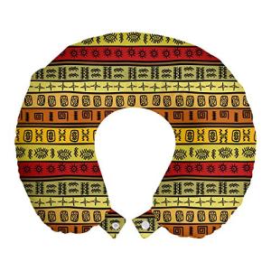 ABAKUHAUS Africano Cojín de Viaje para Soporte de Cuello, T…