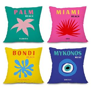 heilkee Preppy Room Decor Juego de 4 fundas de almohada dec…