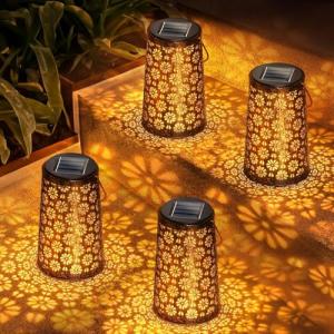 Farolillos de Exterior, 4 Piezas Linterna Solar Exterior Im…