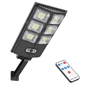 PEAKRO Farola solar LED exterior 252 LED 150 W luces faro L…
