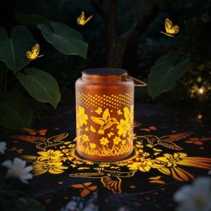 KagoLing Luz Solar Exterior, Colibrí Metal Farolillos Solar…