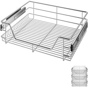 CASARIA® 3x Bandejas de Metal Telescópicas 60cm Cestas de A…