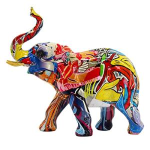 BY SIGRIS Figura Elefante Multicolor de Resina 25 * 1 * 1cm…