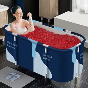 Bañera Plegable para Adultos y Niños 132x68x47CM Bañera Fam…