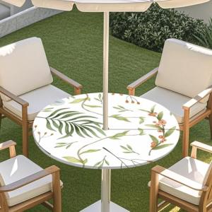 Chickwin Mantel Impermeable Redondo, Ajustable Mantel para…