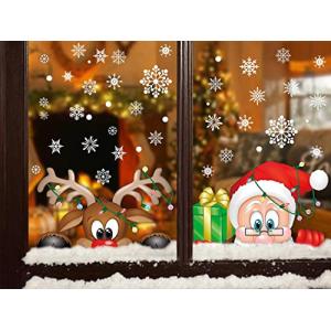 Voqeen Navidad Pegatina Calcomanías para ventanas Lindo Dec…