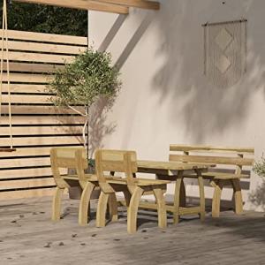 MOONAIRY Juego de Comedor de jardín 4 Piezas, Mesa Terraza…