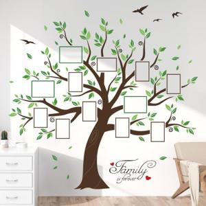 decalmile Pegatinas de Pared Familia en Árbol Grande Vinilo…