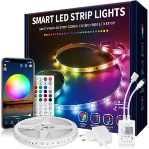VKH Tiras LED 10 Metros, Luces LED Habitación RGB Bluetooth…