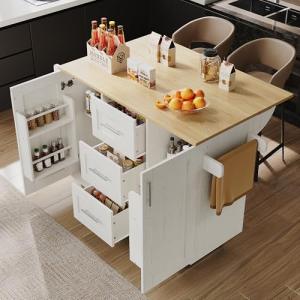 Oslghy Carro de Cocina, Isla de Cocina con Ruedas, Cocina M…