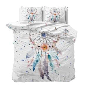 Linfye - Funda nórdica de 220 x 240 cm, diseño de pluma y a…