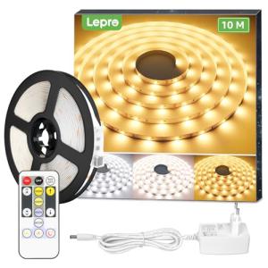 Lepro Tira LED 10 Metros, Tira Luz LED Regulable Blanca Cál…