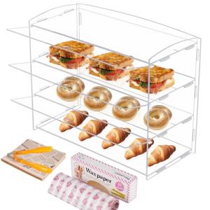 BAOSHISHAN Vitrina de acrílico para pastelería, Vitrina Tra…