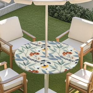 Chickwin Mantel Impermeable Redondo, Ajustable Mantel para…