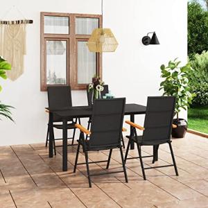 MOONAIRY Juego de Comedor para jardín 5 Piezas, Mesa Terraz…