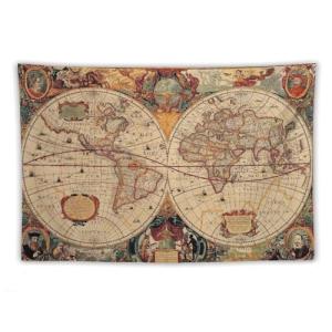 Póster de mapa del mundo de arte retro, 14 tapices impresos…