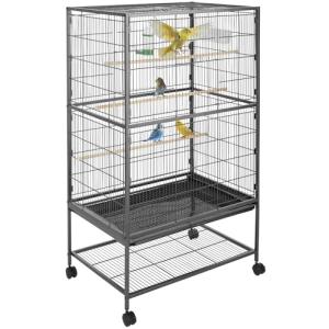 tectake Jaula para Pájaros, Pajarera XXL con Ruedas, para A…