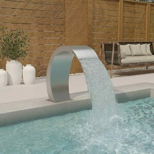 Festnight Fuente Cascada para Piscina Fuente Jardin Acero I…