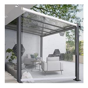 Estor enrollable para pérgola para exteriores con vinilo tr…