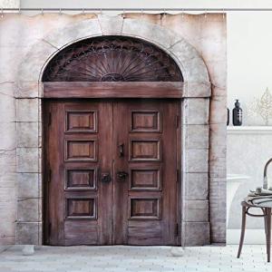 ABAKUHAUS Rústico Cortina de Baño, Arqueado Puerta Venecian…