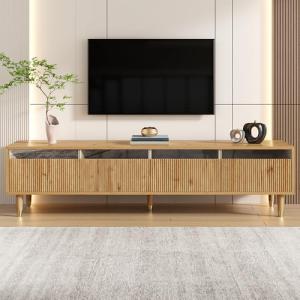 A ALFRESCOOL Mueble para TV de aspecto de madera, 178 cm, d…