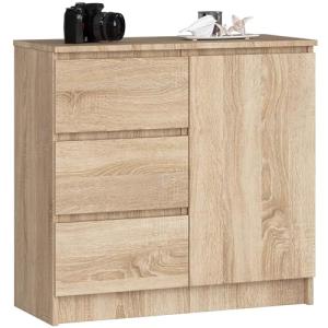 AKORD Cómoda Jerry | Cajonero con 1 Puerta 3 Cajones 2 Esta…