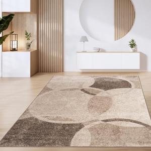 Paco Home Alfombra Salón Pelo Corto Vintage Motivo Geométri…