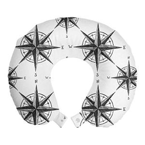 ABAKUHAUS Brújula Cojín de Viaje para Soporte de Cuello, Mo…