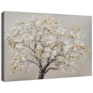HALFLEMART Árbol de flores de cerezo Marco de madera impres…