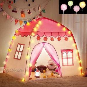 KRUZZEL Tienda de campaña infantil con cerradura LED 23472