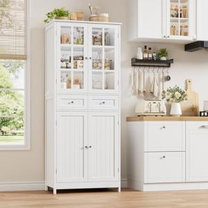 HOCSOK Alacena de Cocina, Armario Despensa con 4 Puertas y…