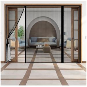 Mosquitera Magnética Ventana Cortina,W160xH265cm negro fibr…