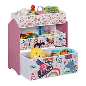 Relaxdays Estantería Infantil con 6 Cajas, 66x63x30 cm, Org…