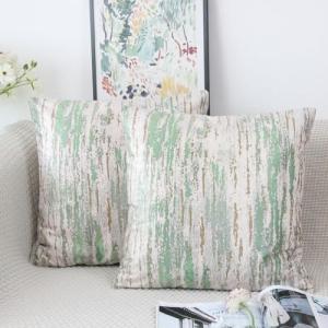 NIULAA Pack 2 Funda Cojín 50x50 Verde de Terciopelo Suave -…