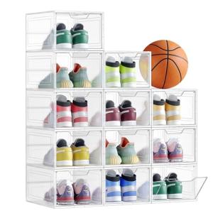 SONGMICS - Cajas para zapatos, juego de 12, organizadores c…