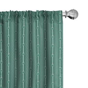 ABAKUHAUS Teal verde Juego de 2 Paños Cortinas, Joya como D…