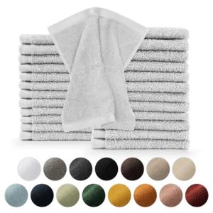 Blumtal Juego de 24 Toallas para la Cara (30x30cm) - Juego…