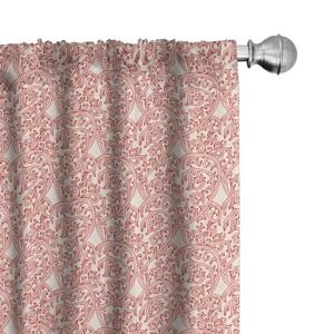 ABAKUHAUS Romántico Juego de 2 Paños Cortinas, Victorian Co…