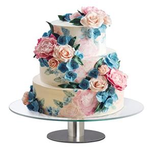Relaxdays Expositor Giratorio Tartas, Pie Pasteles Cristal…