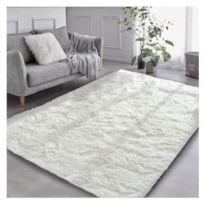 Bibykivn Alfombra Salon Pelo Largo Lavables, 80x160 cm Shag…