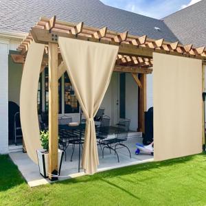 PONY DANCE Cortinas Exterior Terraza Impermeable con Adhesi…