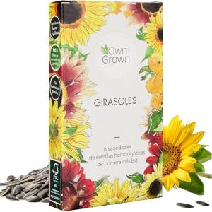 OwnGrown Kit de Semillas de Girasol - Incluye 6 Variedades…