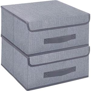 Onlyeasy Cajas de Almacenamiento Plegables con Tapa, Caja d…