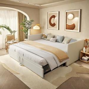 LKPOMI Sofá cama 90/180 x 200 cm, sofá cama extensible con…