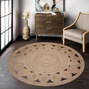 Craft Trade Natural Redondo Lavable Bohemia Yute Alfombra R…