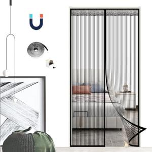 Mosquitera Puerta Magnetica,Cierre Magnético de Arriba Abaj…