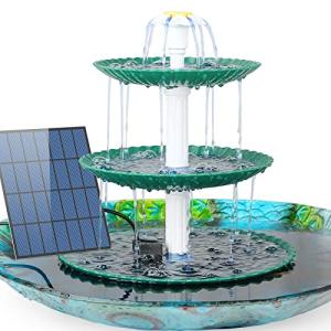 AISITIN DIY Fuente Solar 3,5W para Jardín Exterior Fuente d…