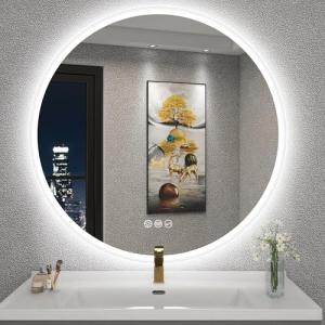 S'bagno 80 cm Espejo de Baño Redondo con Retroiluminación,…