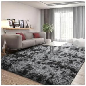 Bibykivn Alfombra Salon Pelo Largo Lavables, 160x230 cm Sha…